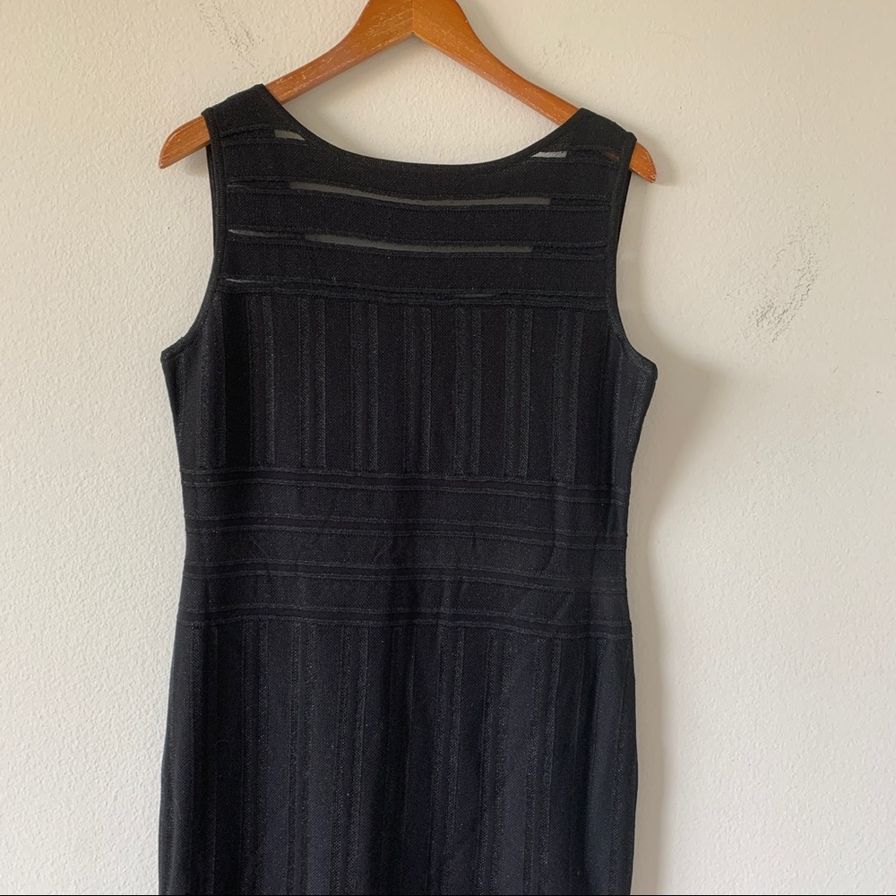 St. John Sleeveless Gossamer Illusion Knit Mermaid Dress - Picture 6 of 15